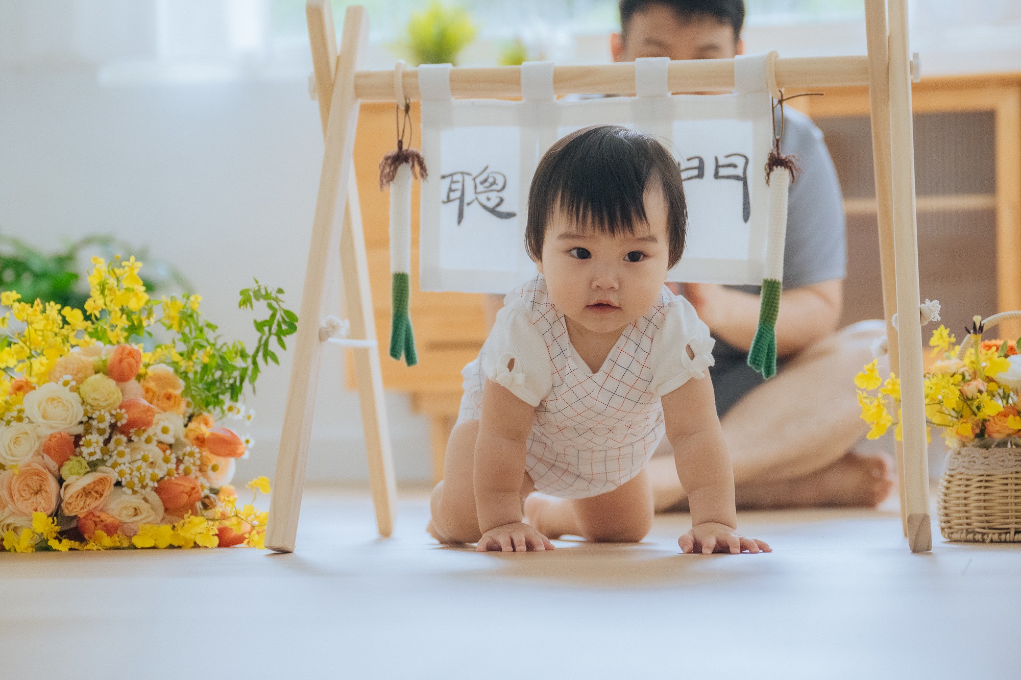 抓週攝影作品：寶寶探索時刻
